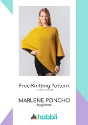 Marlene poncho - free knitting modern patterns e-book for women cover image cdn