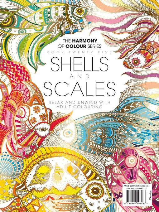 Colouring book: shells and scales cover image cdn