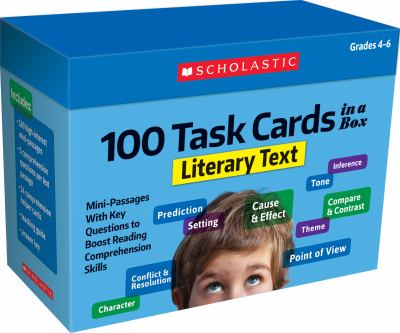 100 task cards in a box literary text cover image