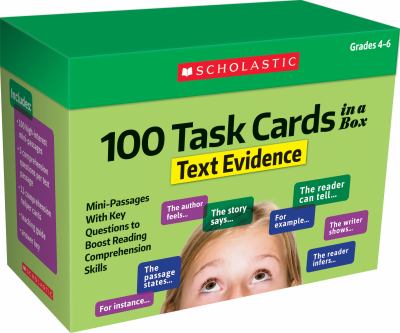 100 task cards in a box text evidence cover image