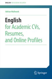 English for Academic CVs, Resumes, and Online Profiles cover image cdn