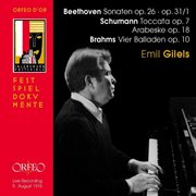 Beethoven, Schumann & Brahms : Piano Works (live) cover image cdn