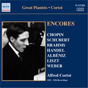 Cortot, Alfred : Encores. 78 Rpm Recordings (1925-26) cover image cdn