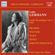 Lehmann, Lotte : Lieder Recordings, Vol. 4 (1941) cover image cdn