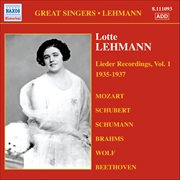 Lehmann, Lotte : Lieder Recordings, Vol. 1 (1935-1937) cover image cdn
