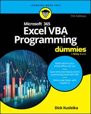 Microsoft 365 Excel VBA Programming for Dummies cover image cdn