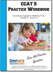 CCAT 5 Practice Workbook : Canadian Cognitive Abilities Test - Grade 5 - Level 11 cover image cdn