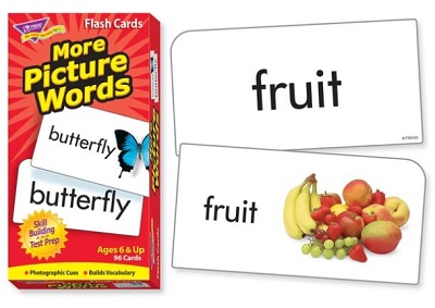 More picture words flash cards cover image