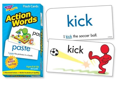 Action words flash cards cover image