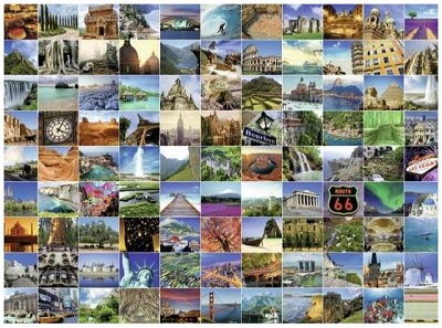 99 beautiful places jigsaw puzzle cover image