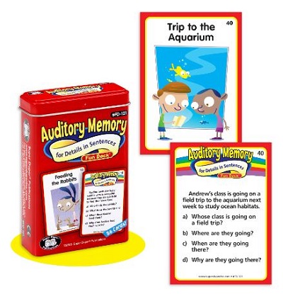 Auditory memory for details in sentences fun deck cover image
