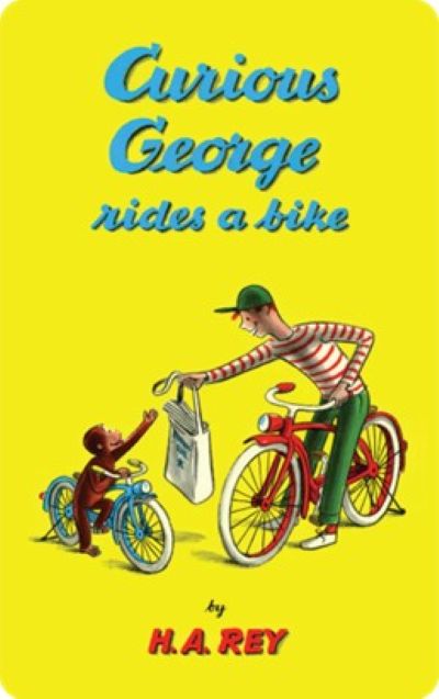 Curious George rides a bike cover image