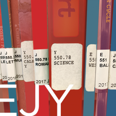 photo of spine labels of E J Y kids books