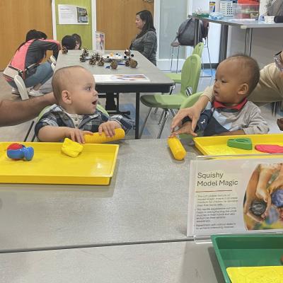 Families play together during Wednesday Fun Night.