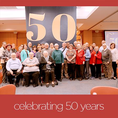 celebrating 50 years - phto of friends group